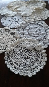 Spots of lace: they remind me of snow.