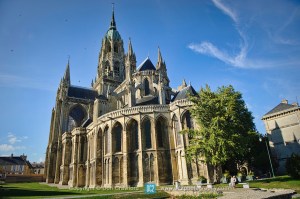 Exterior view Bayeux Cathedral in Bayeux France. Nice digs, Odo.